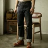 RS-0002B Read Description! Red Tornado High Waist Raw Indigo Selvage Unwashed Denim Pants Unsanforized Jean 14oz - Image 2