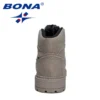 BONA 2022 New Designers Action Leather Boots Winter Super Warm Snow Boots Men Work Casual Shoes Man Plush High Top Sneakers Soft - Image 2