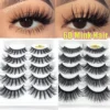 5Pairs/Set Faux Mink Hair False Eyelashes Wispy Criss-cross Fluffy Thick Natural Handmade Lash Cruelty-free Eye Makeup Tools - Image 4