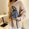 Leopard Print Woman Bag PU Leather Crossbody Bags Mini Girls Messenger Bags Female Shoulder Handbag Snake Skin Clutch Bag Purse - Image 4