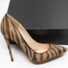 Woman Fashion Designer Leopard Pointed Toe Pumps Women Genuine Leather Thin High Heels Sexy Slip On Female Shoes Big Size D011A - Image 5