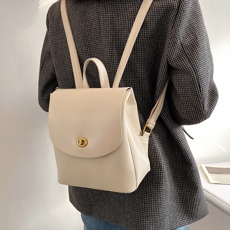 Luxury Designer Women's Backpack Mini Bag 2021 New White Yellow Black Color Back Travel Pack Bags For Women Double Shoulder Bag