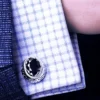 KFLK Jewelry shirt cufflink for mens Brand cuff button Retro cuff link High Quality Black abotoaduras gemelos guests - Image 3