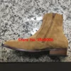 Side Zipper Pointed Toe Men Ankle Boots Shoes Brand Designer Real Leather Suede Chelsea Boots Shoes zapatillas hombre Dropship - Image 5