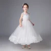 Long Party Dresses For Girls Homecoming 12 14 15 16 17 Years White Flower Wedding Elegant Vestidos Kid Clothes 184060 - Image 3