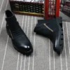 CuddlyIIPanda Luxury Designer Men Leather Ankle Boots Fashion Leather Chelsea Boots British Side Zipper Pointed Toe Male Shoes - Image 2