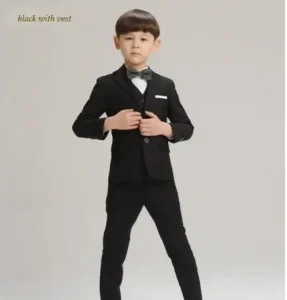 2017 New Boys Formal Suits for Weddings Brand England Style 3-14T Man Child Plaid Formal Party Tuxedos Boys Formal Suits - Image 2