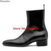 Side Zipper Pointed Toe Men Ankle Boots Shoes Brand Designer Real Leather Suede Chelsea Boots Shoes zapatillas hombre Dropship - Image 3