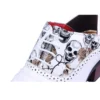 OVXUAN Men Skull Punk Western Cowboy Boots Mens Fashion Designer 6CM High Heel Wedge Leather Shoes White Pointed Ankle Boots Men - Image 4