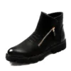 CuddlyIIPanda Luxury Designer Men Leather Ankle Boots Fashion Leather Chelsea Boots British Side Zipper Pointed Toe Male Shoes - Image 6