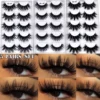 5Pairs/Set Faux Mink Hair False Eyelashes Wispy Criss-cross Fluffy Thick Natural Handmade Lash Cruelty-free Eye Makeup Tools - Image 3