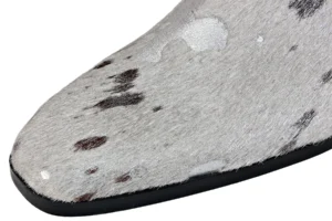 Men Chelsea Ankle Boots Genuine Horse Leather Horse Hair Boot with Side Zipper Heel Boots designer footwear Fashion Color Silver - Image 6