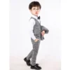 Boys Plaid Suit Jacket Kids Formal Tuxedo Dress Clothes Sets Child Wedding Party Morning Coat Ring Bearer Blazer Pant Costumes - Image 5