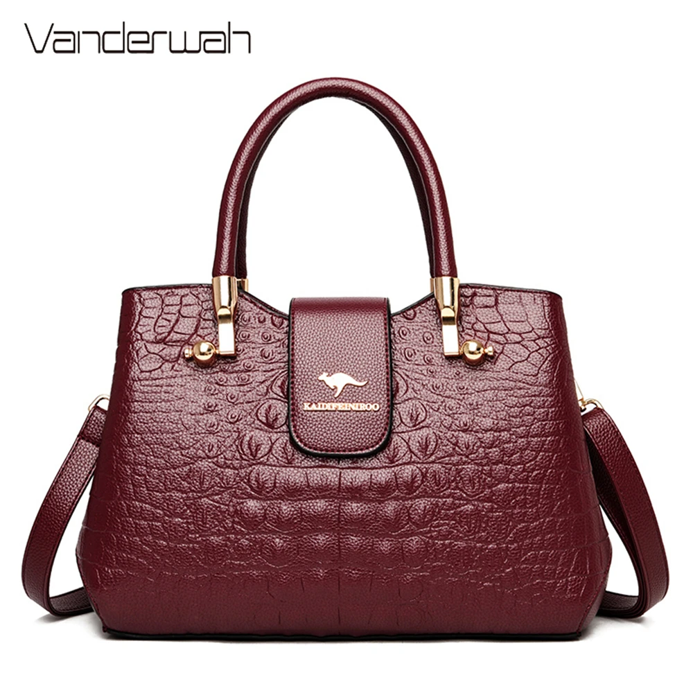 Kangaroo Ladies Hand Shoulder Crossbody Bags for Women 2021 Designer Handbags High Quality Leather Casual Tote Bags Sac A Main