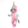 Colorful Warm Jumpsuit Shoes Wing Suit Fit 17inch 43cm Baby New Born Doll Clothes - Image 3