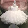 High Quality White Baby Girl Dress Glitz Chiffon Baptism Dress for 3 year Girl Infant 1st Birthday Dress Baby Chirstening Dress