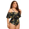2022 Women New Swimsuit One Piece Plus Size Push Up Swimwear Large Big Plussize Swimming Suits Beachwear Bathing Suits - Image 3