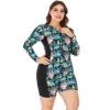 2022 New Women Plus Size Swimsuit One Piece Surfing Swimwear Large Big Plussize Push Up Swimming Beachwear Bathing Suits - Image 3