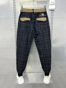 Black Plaid Pants Casual Pencil Trousers High Quality Luxury Brand Men's Clothing - Image 5