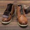 Winter Warm Men Boots, Designer Handmade Pu Leather Ankle Boots for Men, High Quality Cotton Chelsea Male Boots Botas Masculinas - Image 2