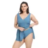 2023 Women New Swimsuit Two Piece Swimwear Curve Plus Size Push Up Large Big Solid Swimming Suits Beachwear Bathing Suits - Image 6