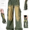 Women's Y2k Cargo Jeans Harajuku Baggy Denim Trousers Aesthetic Oversize Jean Pants Vintage Japanese 2000s Style Trashy Clothes