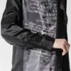 Vintage Paper Lyrics Stand Collar Shirts Dark Style Unisex Yamamoto-Style Mens For Men'S Owens Clothing Black Shirts
