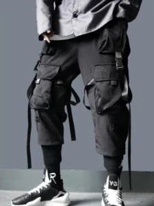 HKSH Men's Tide Tactical Cargo Pants Functional Style Women's Mesh Multi Pockets Overalls Trendy Dark Overalls Fashion HK0042 - Image 5