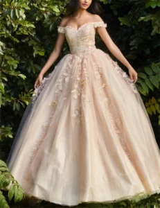 Appuliques Quinceanera Performance Floor Length Off Shoulder Princess Adult Graduation Party Evening Elegant Luxury Ball Gown - Image 3