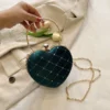 Heart Shape Handbag Womens Red Wedding Purse 2023 New Woman Evening Party Hand Bags Cute Chain Crossbody Bags Heart Shaped Bag - Image 3