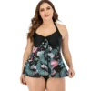 Hot Sale Plus Size Sexy Floral Print Swimwear Bikini Beachwear Dresses For Women Wholesale China - Image 5