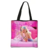 30 Styles Kawaii Barbie Printed Handbag Anime Fashion Students Large Capacity Polyester Shopping Shoulder Bag Tote Pouch Gifts - Image 3
