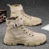 Men Boots New Designer Spring Autumn Street Fashion Canvas Casual Shoes Cool High Tops Desert Boots - Image 2