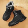 New Men Boots Autumn Winter Casual Shoes Designer Luxury Platform Cowboy Tactical Military Walking Shoes Leather Ankle Sneakers - Image 3