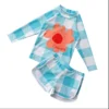 Children's swimsuit girl split new long sleeve shorts sunscreen quick drying medium large kid size hot spring swimsuit - Image 3