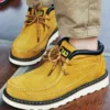Fashion Brand Suede Boots For Men Classic Designer Platform Men's Ankle Boots Trendy High Top Lace-up Non-slip Outdoor Boots Man - Image 3