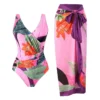 Swimsuit Women 2024 One Piece Swimwear Fruit Printed Backless Swimsuit Bathing Swimming Suit Cover up Female Beachwear Bodysuit - Image 3