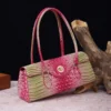 New Fashion Women's Crocodile Pattern Chain Shoulder Bags Handbags 2024 Luxury Chic Underarm Bags Clutch Blue Green Armpit Bags - Image 8