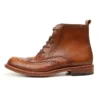 New Autumn Winter Hand-made Men Shoes ZIp Lace Up Design Short Boots Block Genuine Leather Man Footwear Leisure Male Shoes A098 - Image 3