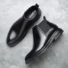 Black Boots 2023 New Classic Retro style Autumn Boots Men Fashion Bradn Design Men Shoes Comfy Chelsea Boots - Image 2