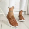 Gold Sneakers 2023 Fall Selling Fashion Flat Sequins Round Toe Loafers Casual Versatile Luxury Pull-On Women's Vulcanized Shoes - Image 2