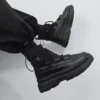 2024 New Autumn Winter Socks Boots Men Ankle Boots Platform Black Shoes for Men Fur Chunky Punk Motorcycle Booties Gothic Shoes - Image 3
