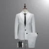 Spring and Autumn Season Men's Groom Casual Business Suit Set Two Piece Korean Version Slim Fit - Image 4