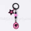 Y2K Pretty Barbie Star Mirror Keychain Pink Black Bead Key Ring For Women Girls Princess Dream Friend Good Gift Handmade Jewelry - Image 5