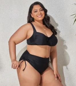 2023 New Plus Size Swimwear for Women Swimsuit Large Bathing Suits Two-piece High Waist Push Up Bikini Set Sexy Separate Stylish - Image 3
