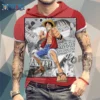 One Piece Men Clothing Men's Hooded T-Shirt Fashion 2022 Hip Hop Anime Streetwear Piece Monkey D Luffy Oversized New Y2k 3XL - Image 3