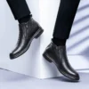 Genuine Leather Autumn Winter Business Dress Snow Boots Men's Office Ankle Formal Boots for Men Designer Casual Shoes Sneakers - Image 4