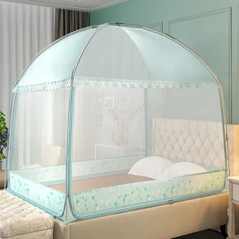 Elevated Large Dome Mongolian Yurt Mosquito Net Household and Student Three Door Mosquito Net Simple Bed Canopy Camping Tent