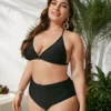 2023 New Fashion Women's Bikini Swimsuits Floral Print See Through Sexy Swimwear 3 Pieces Takini Bathing Suit Plus Size - Image 5