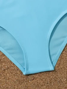 4 Pieces Bikini Top & Skirt 2023 Girls Swimsuit Kids High Waist Swimwear Children Bathers Bathing Swimming Swim Suit Beachwear - Image 3